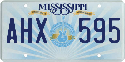 MS license plate AHX595