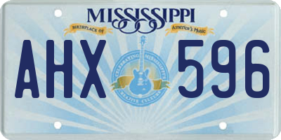 MS license plate AHX596