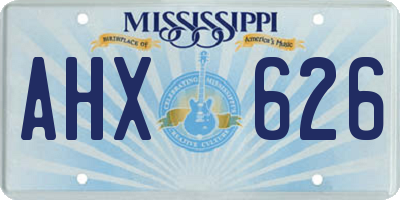 MS license plate AHX626