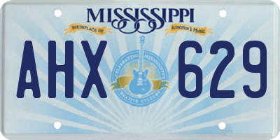 MS license plate AHX629