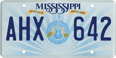 MS license plate AHX642