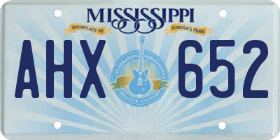 MS license plate AHX652