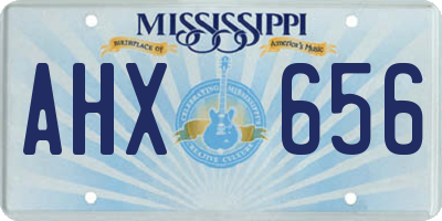 MS license plate AHX656