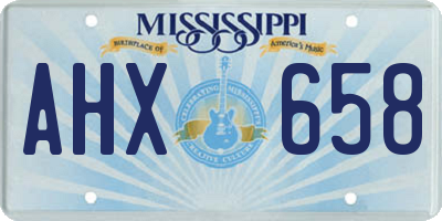 MS license plate AHX658