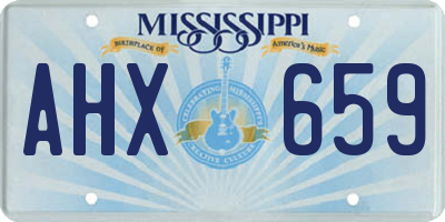 MS license plate AHX659
