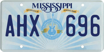 MS license plate AHX696