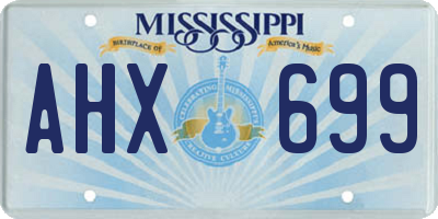 MS license plate AHX699