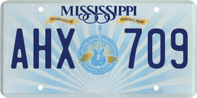 MS license plate AHX709