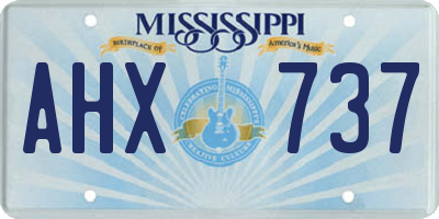 MS license plate AHX737