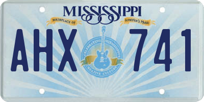 MS license plate AHX741