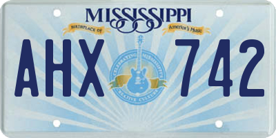 MS license plate AHX742