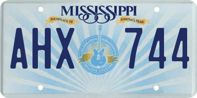 MS license plate AHX744