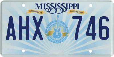 MS license plate AHX746