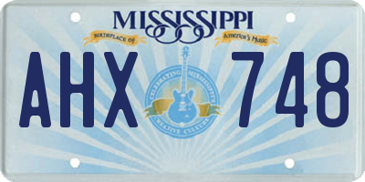 MS license plate AHX748