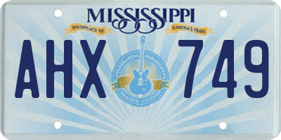 MS license plate AHX749