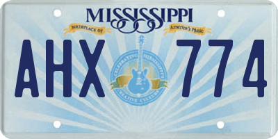 MS license plate AHX774