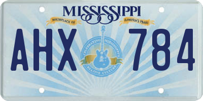 MS license plate AHX784