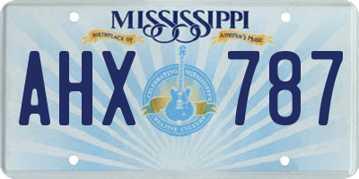 MS license plate AHX787