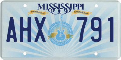 MS license plate AHX791