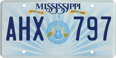 MS license plate AHX797