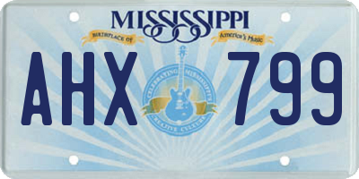 MS license plate AHX799