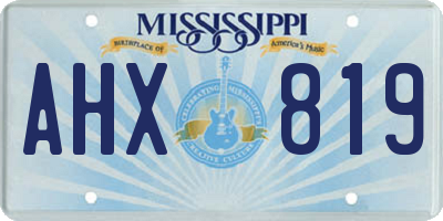 MS license plate AHX819