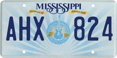 MS license plate AHX824