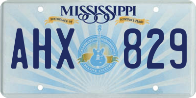 MS license plate AHX829