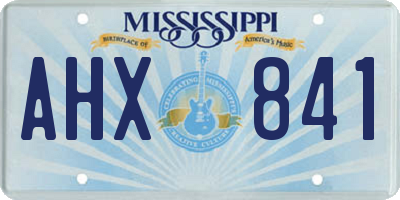 MS license plate AHX841