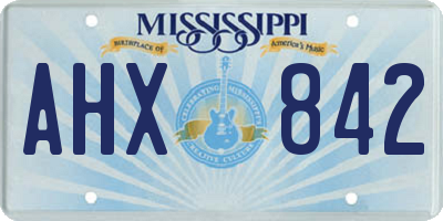 MS license plate AHX842