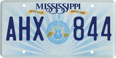 MS license plate AHX844