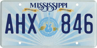 MS license plate AHX846
