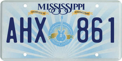 MS license plate AHX861