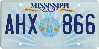 MS license plate AHX866