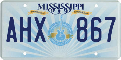 MS license plate AHX867