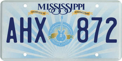 MS license plate AHX872