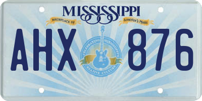 MS license plate AHX876