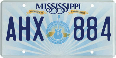 MS license plate AHX884