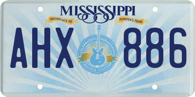 MS license plate AHX886