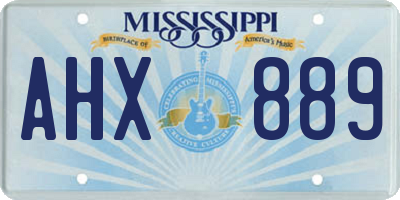 MS license plate AHX889
