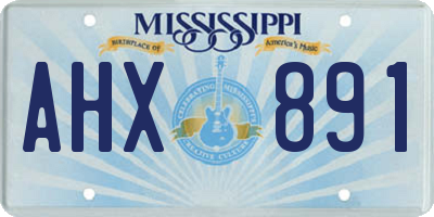 MS license plate AHX891