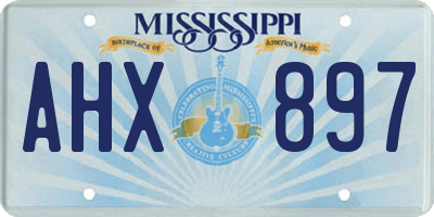 MS license plate AHX897