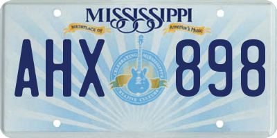MS license plate AHX898