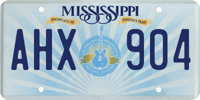 MS license plate AHX904