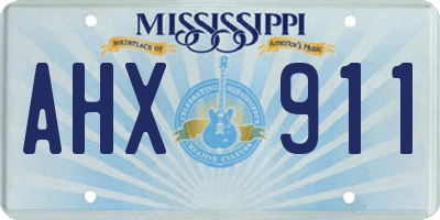 MS license plate AHX911