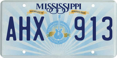 MS license plate AHX913