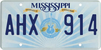 MS license plate AHX914