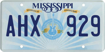 MS license plate AHX929