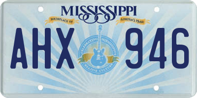 MS license plate AHX946
