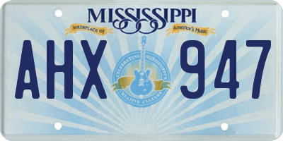MS license plate AHX947